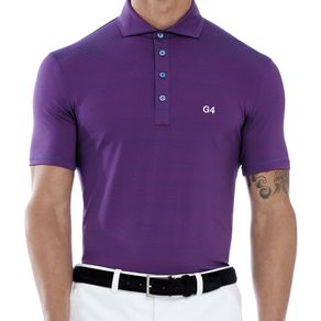 G/FORE Men\'s Feeder Stripe Polo 2104493-Scarlet/Azure  Size md, scarlet/azure