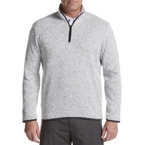 Ben Hogan Men\'s 1/4 Zip Fleece Sweater 2110796-Light Gray Heather  Size sm, light gray heather