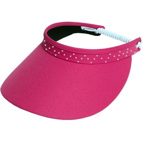 Glove It Women\'s Crystal Bling Coil Visor 2110874-Pink  Size one size fits most, pink