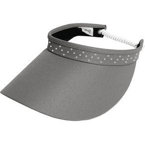 Glove It Women\'s Crystal Bling Coil Visor 2110875-Gray  Size one size fits most, gray