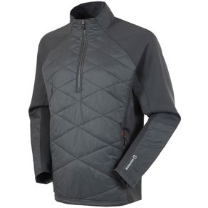 Sunice Men\'s Duke Hybrid Pullover 2111628-Charcoal/Sun Glow  Size lg, charcoal/sun glow