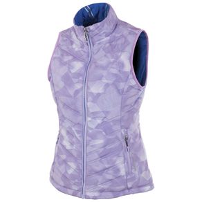 Sunice Women\'s Maci Quilted Reversible Vest 2111726-Lily Shadow Print/Blue Stone  Size xs, lily shadow print/blue stone