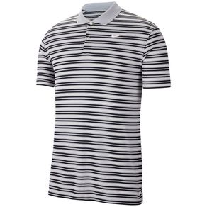 Nike Men\'s Dri-Fit Victory Striped Left Chest Polo 2112334-Sky Gray/Obsidian  Size sm, sky gray/obsidian