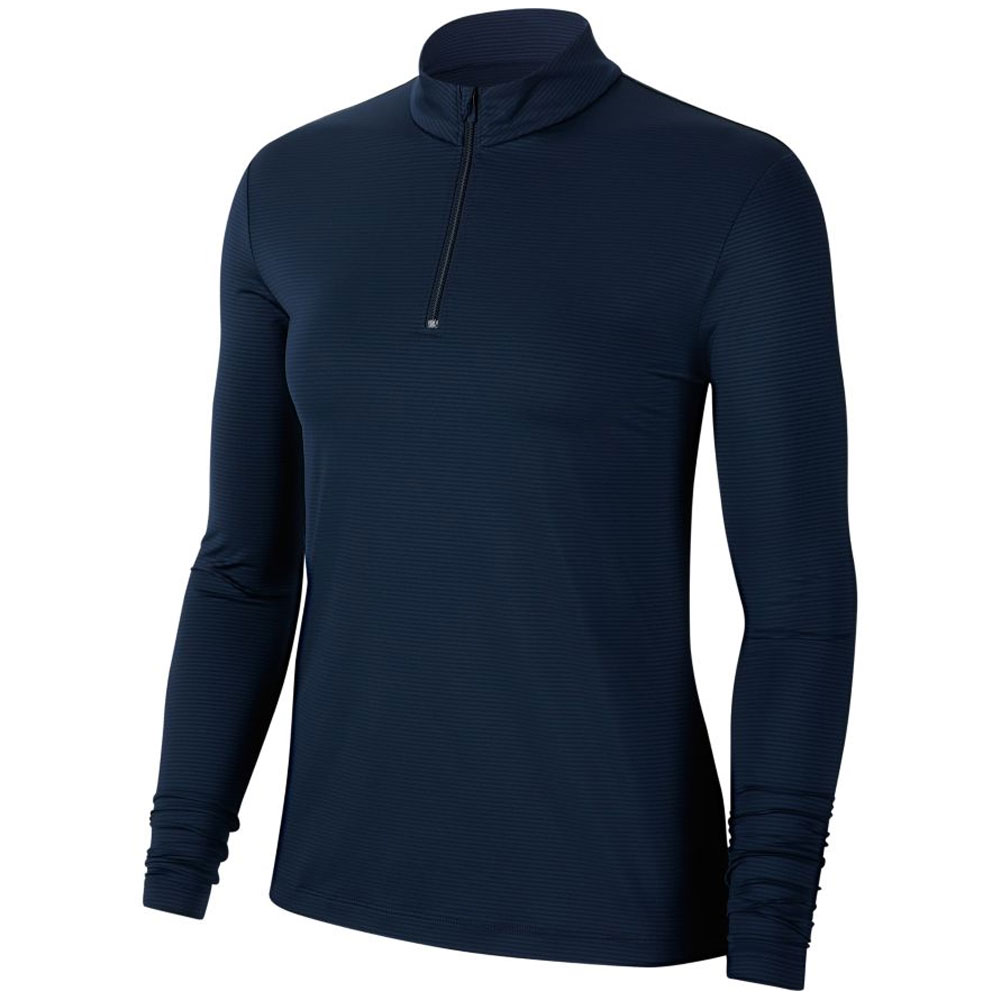Nike Women\'s Dri-Fit UV Victory Long Sleeve 1/2 Zip Golf Top  Size MD, Black/Black