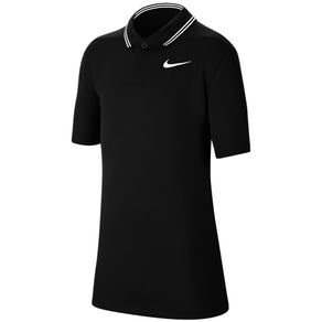 Nike Juniors\' Dri-Fit Victory Boys Golf Polo 2113175-Black/White  Size lg, black/white