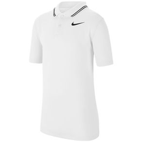 Nike Juniors\' Dri-Fit Victory Boys Golf Polo 2113181-White/Black  Size sm, white/black