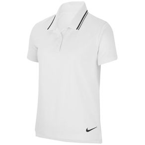 Nike Juniors\' Dri-FiT Girlsâ Victory Polo 2113231-White/Black  Size lg, white/black