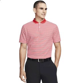 Nike Men\'s Dri-Fit Victory Striped Polo 2113640-University Red/White  Size xl, university red/white