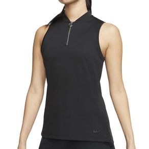 Nike Women\'s Dri-Fit Sleeveless Golf Polo 2113882-Black/Gridiron/Black  Size xs, black/gridiron/black