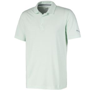 Puma Men\'s Cloudspun Caddie Stripe Polo 2116181-Mist Green Heather  Size sm, mist green heather