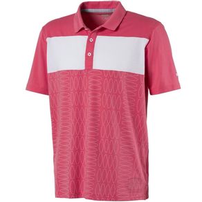 Puma Men\'s Turfs Up Polo 2116564-Rapture Rose  Size sm, rapture rose