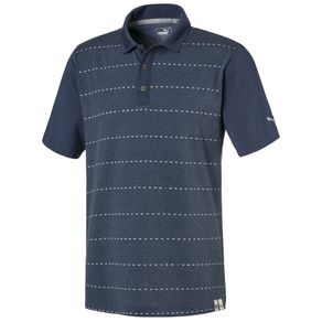 Puma Men\'s Fusion Dot Polo 2116833-Dark Denim  Size md, dark denim