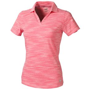 Puma Women\'s Heather Slub Polo 2117062-Rapture Rose Heather  Size xs, rapture rose heather