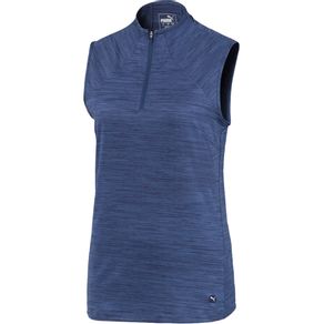 Puma Women\'s Daily Sleeveless Mockneck 2117197-Dark Denim Heather  Size lg, dark denim heather