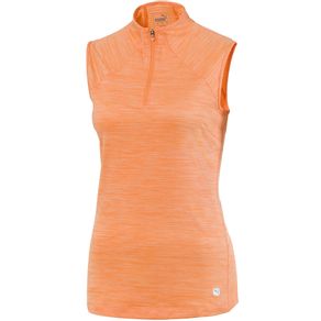 Puma Women\'s Daily Sleeveless Mockneck 2117215-Cantaloupe Heather  Size lg, cantaloupe heather