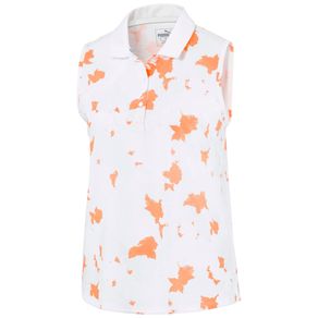 Puma Women\'s Floral Sleeveless Golf Polo 2117315-Rosewater  Size sm, rosewater