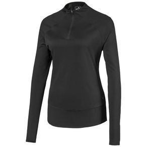 Puma Women\'s Mesh 1/4 Zip Pullover 2117427-Puma Black  Size lg, puma black