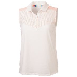 Puma Women\'s Verticals Sleeveless Polo 2118118-Bright White  Size xl, bright white