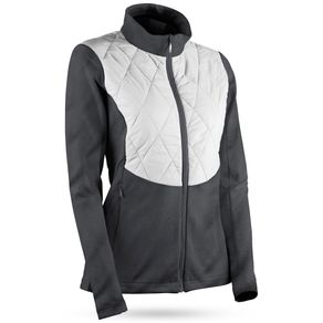 Sun Mountain Women\'s AT Hybrid Jacket 2119218-White/Steel Heather  Size xl, white/steel heather