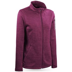 Sun Mountain Women\'s Glacier Full Zip Fleece Jacket 2119275-Berry Heather  Size lg, berry heather