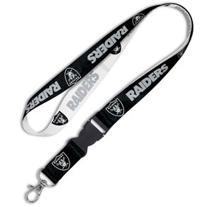 Team Effort Las Vegas Raiders Lanyard with Detachable Buckle 2122126-Las Vegas Raiders