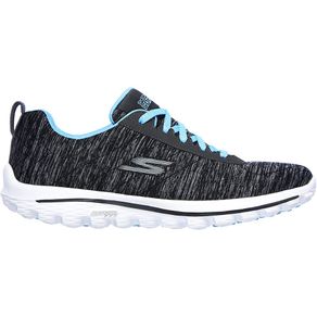 Skechers Women\'s Go Golf Walk Sport Spikeless Golf Shoes 2122449-Black/Blue  Size 6.5 M, black/blue