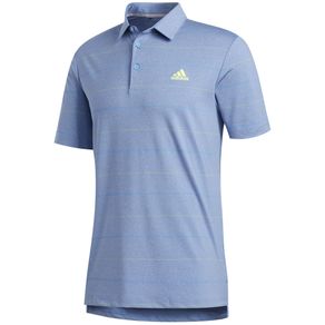 adidas Men\'s Ultimate365 Heathered Stripe Polo 2124905-Trace Royal Melange/Solar Yellow/Light Blue  Size sm, trace royal melange/solar yellow/light bl