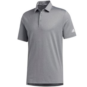 adidas Men\'s Ultimate 2.0 Heather Polo 2125418-Gray Three Heather/White  Size sm, gray three heather/white