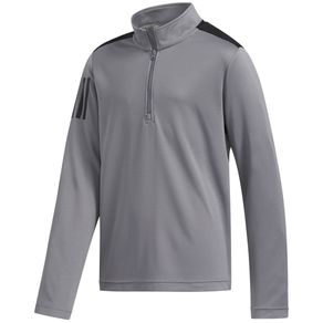 adidas Juniors\' 3-Stripes Half-Zip Pullover 2126015-Gray Three  Size xs, gray three
