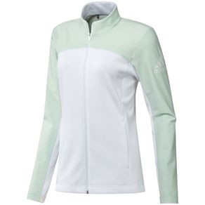 adidas Women\'s Go-To Full Zip Jacket 2126175-White/Dash Green  Size xl, white/dash green