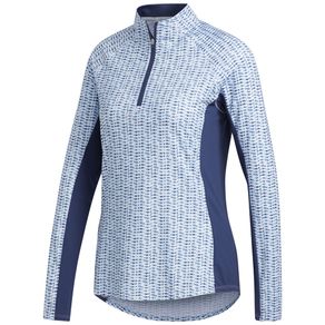 adidas Women\'s AEROREADY UV Long Sleeve Polo 2126443-White/Sky Tint  Size xl, white/sky tint