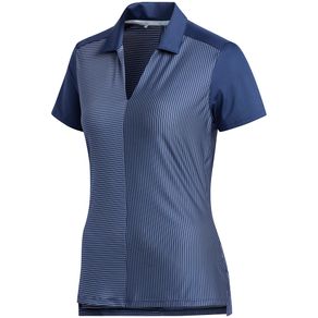 adidas Women\'s Stripe Polo T-Shirt 2126580-Tech Indigo  Size xs, tech indigo