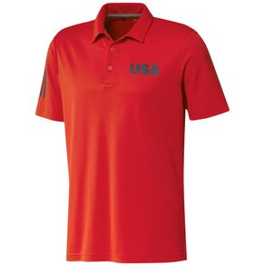 adidas Men\'s USA Golf Polo 2128189-Red  Size 2xl, red