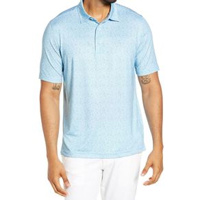 Cutter & Buck Men\'s Pike Micro Floral Polo 2134139-Serene  Size 3xl, serene