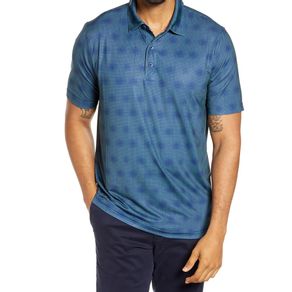 Cutter & Buck Men\'s Pike Geo Grid Polo 2134140-Indigo  Size 3xl, indigo