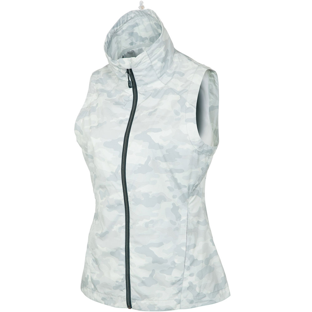 Sunice Women\'s Keira Full-Zip Wind Vest  Size MD, Pure White