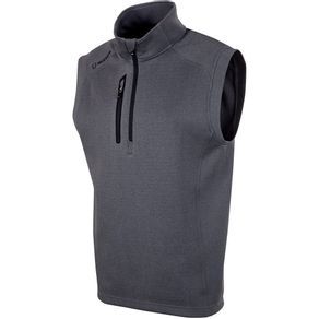 Sunice Men\'s Axel Stretch Thermal 1/2-Zip Vest 2138598-Charcoal Melange/Black  Size lg, charcoal melange/black