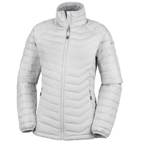 Columbia Women\'s Powder Lite Full Zip Jacket 2139287-White  Size lg, white