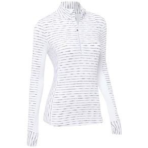 Zero Restriction Women\'s Renae Zip Mock 2145286-Silver  Size sm, silver
