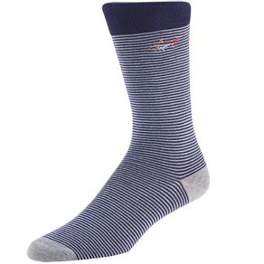 Greg Norman Men\'s Striped Dress Socks 2145553-Navy  Size 7-12, navy