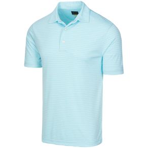 Greg Norman Men\'s Protek Oxford Stripe Polo 2145855-Aqua  Size 3xl, aqua