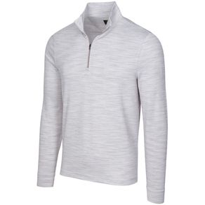Greg Norman Men\'s Heathered Mesh Stretch 1/4 Zip Mock 2145900-Shark Gray Heather  Size 2xl, shark gray heather