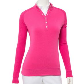 EP Pro Women\'s Rib Trim Snap Placket Pullover 2146251-Fruit Punch  Size xl, fruit punch