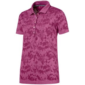 Puma Women\'s EvoKnit Camo Polo 2156773-Magenta Haze  Size md, magenta haze