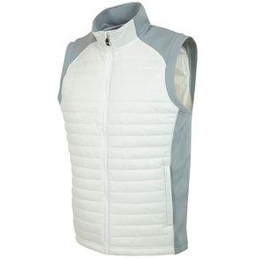 Sunice Men\'s Hamilton Thermal Hybrid Full Zip Vest 2159141-Pure White/Magnesium  Size sm, pure white/magnesium
