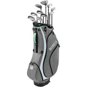 Wilson Women\'s Magnolia Calm Wave Stand Bag Package Set - Graphite 2160081-Gray/Mint Right Steel/Graphite Combo Ladies, gray/mint