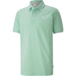 Puma Men\'s AP Signature Tipped Polo 2160140-Mist Green  Size 2xl, mist green