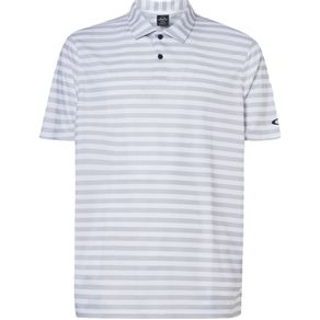 Oakley Men\'s Step Shade Stripe RC Polo 2160404-White  Size lg, white