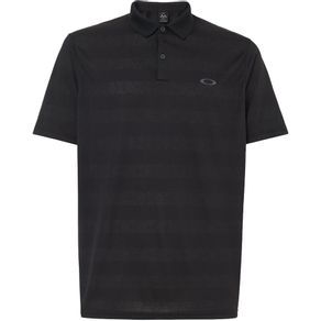 Oakley Men\'s Contender Stripe Polo 2160529-Blackout  Size lg, blackout