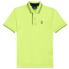 Psycho Bunny Men\'s Seaton Sport Polo 2160846-Neon Lemon  Size md, neon lemon